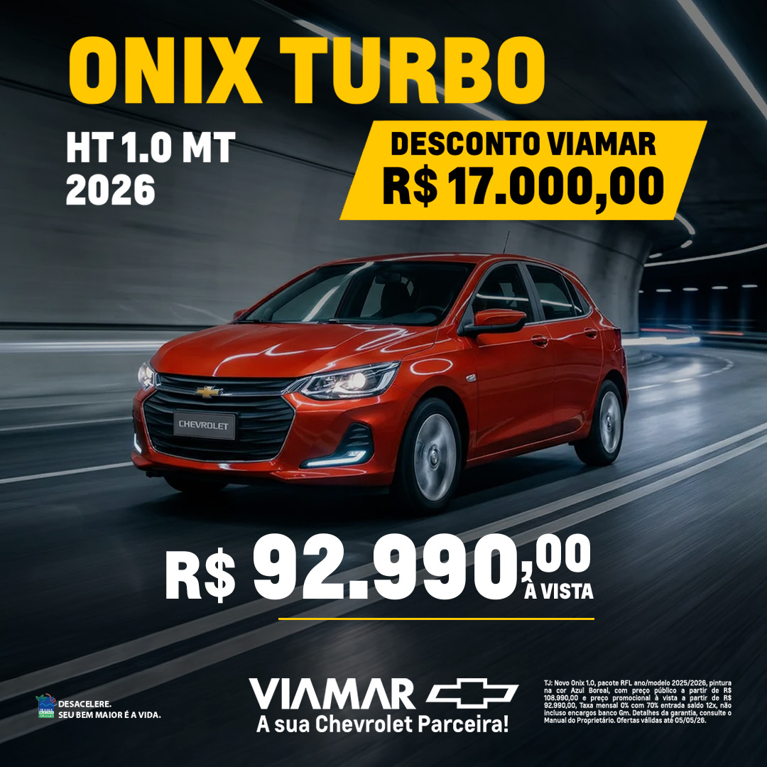 Oferta banner destaque ONIX HT MT TURBO